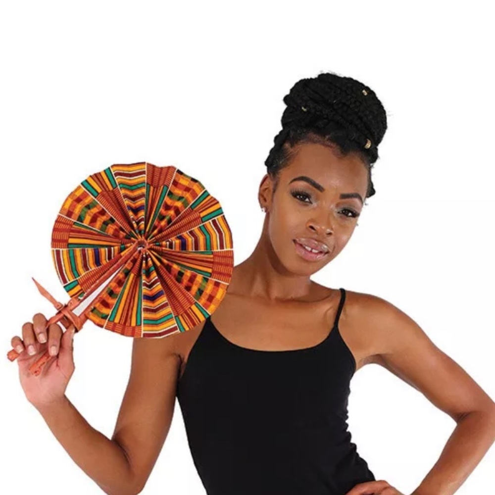 African Print Dashiki Fabric Fan